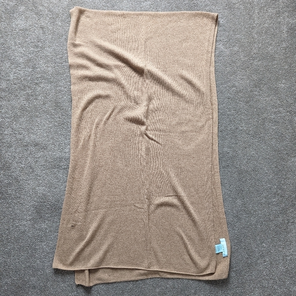 Celeste wool and cashmere winter tan color scarf